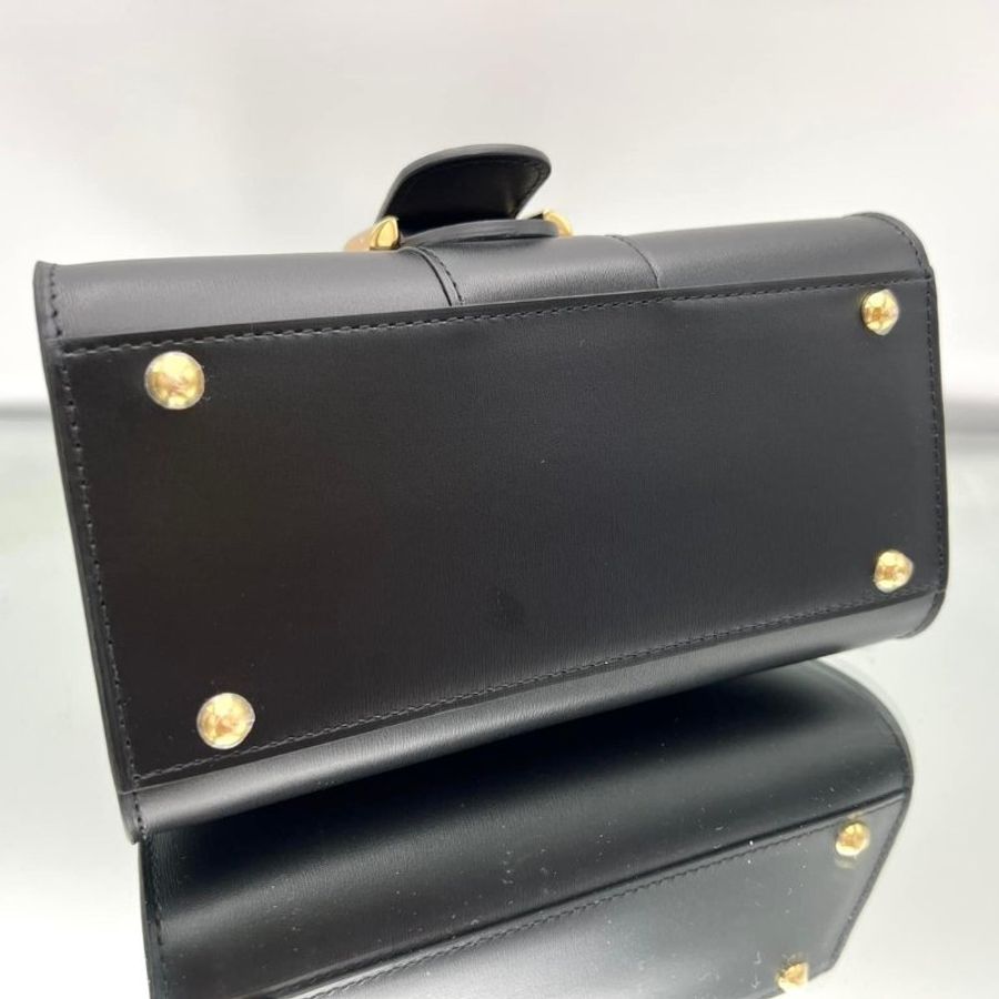 "限時降價 夏季折扣"-Delvaux Box 小牛皮 迷你 Brillant包 黑色《2024季度★全新商品 》-7