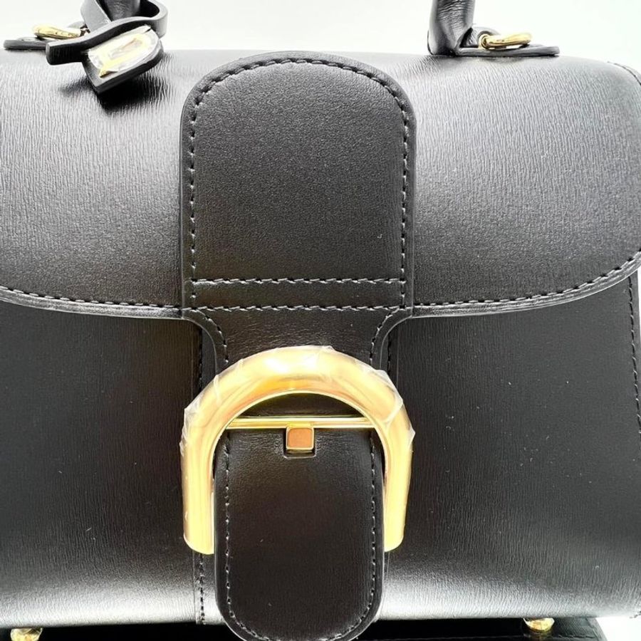 "限時降價 夏季折扣"-Delvaux Box 小牛皮 迷你 Brillant包 黑色《2024季度★全新商品 》-9