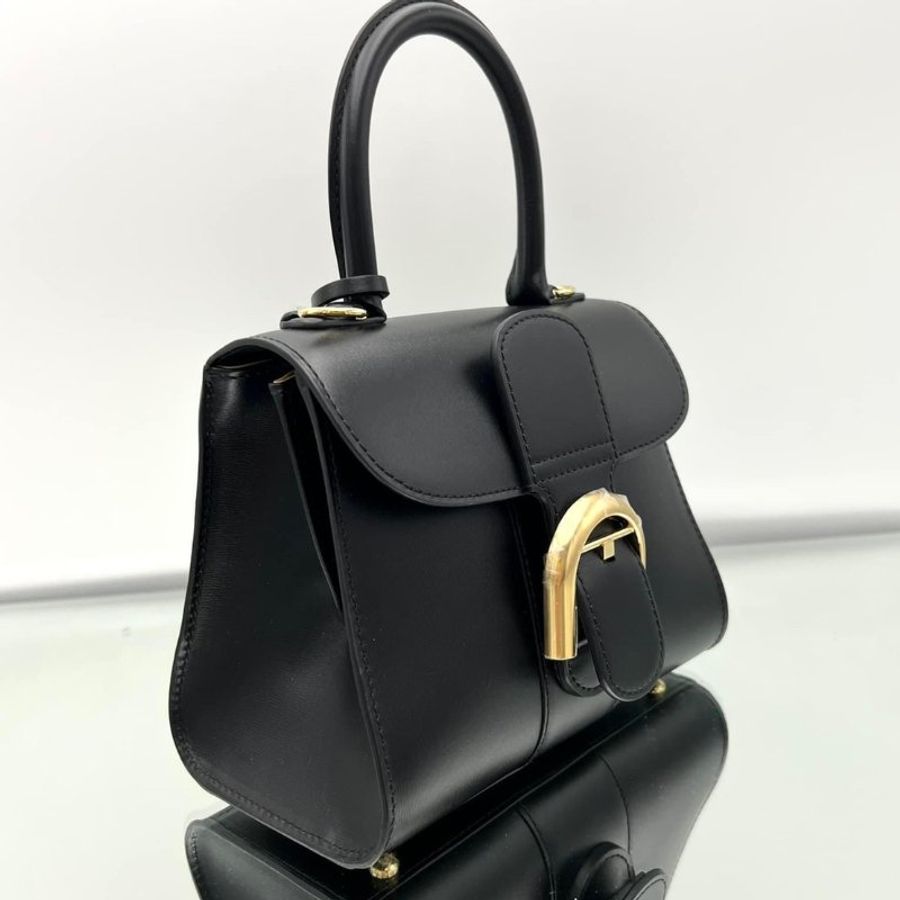"限時降價 夏季折扣"-Delvaux Box 小牛皮 迷你 Brillant包 黑色《2024季度★全新商品 》-14