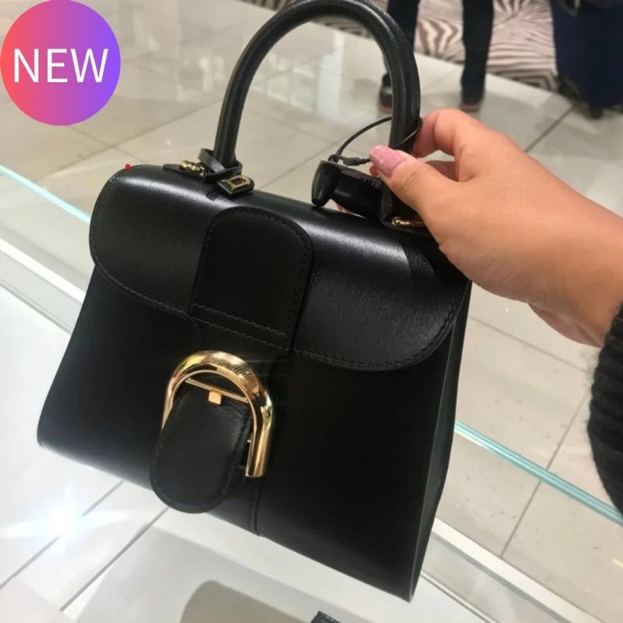 "限時降價 夏季折扣"-Delvaux Box 小牛皮 迷你 Brillant包 黑色《2024季度★全新商品 》-0