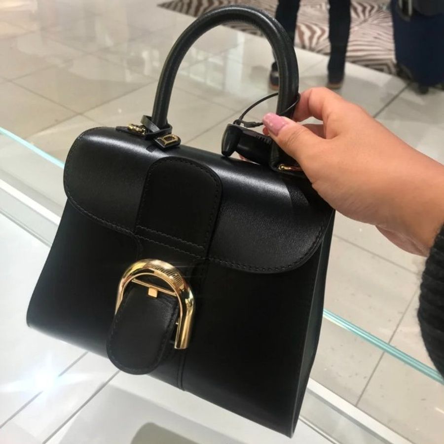 "限時降價 夏季折扣"-Delvaux Box 小牛皮 迷你 Brillant包 黑色《2024季度★全新商品 》-1