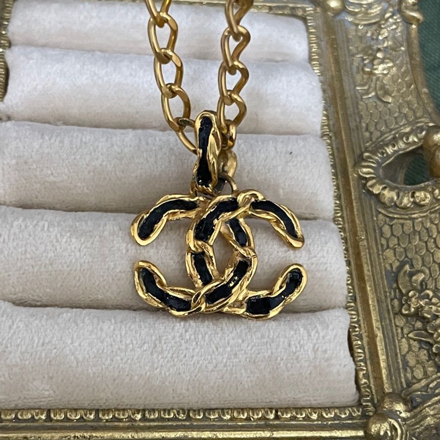 Chanel vintage logo 項鍊-0