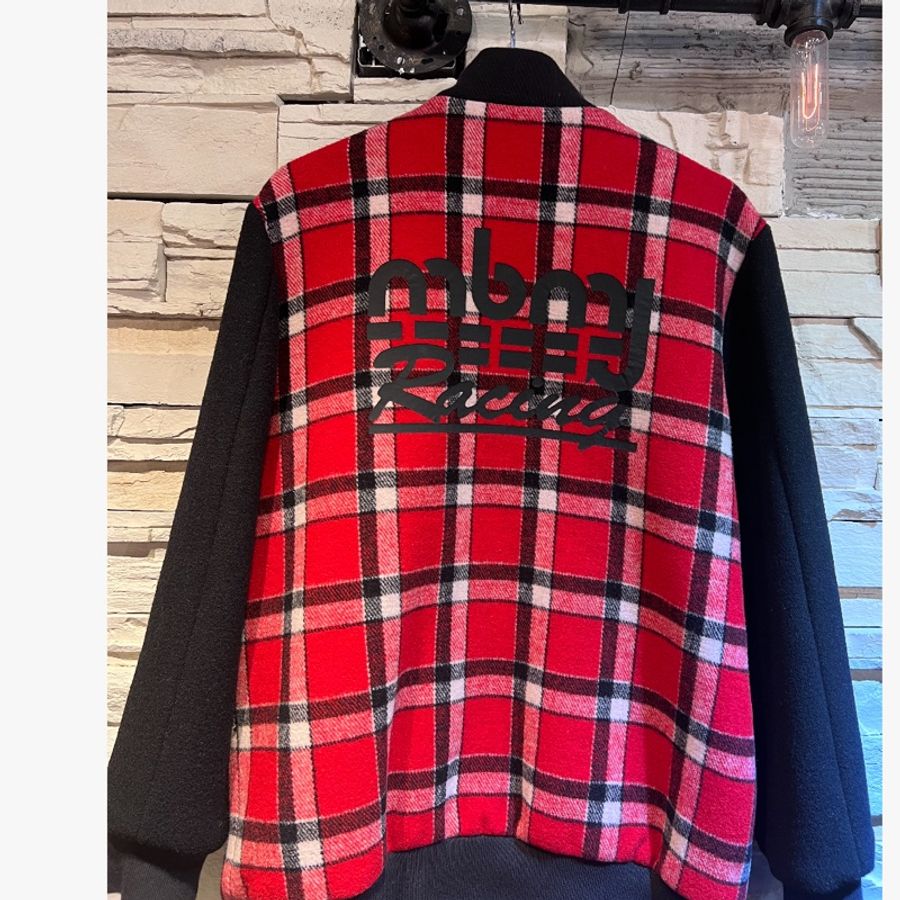Marc jacobs 秀款 毛呢高質感紅格棒球外套❤️ 全新閑置 吊牌都還在 原價35800割愛 7800 男女同款 只有一件 肩寬46 胸寬58cm 衣長75cm-3