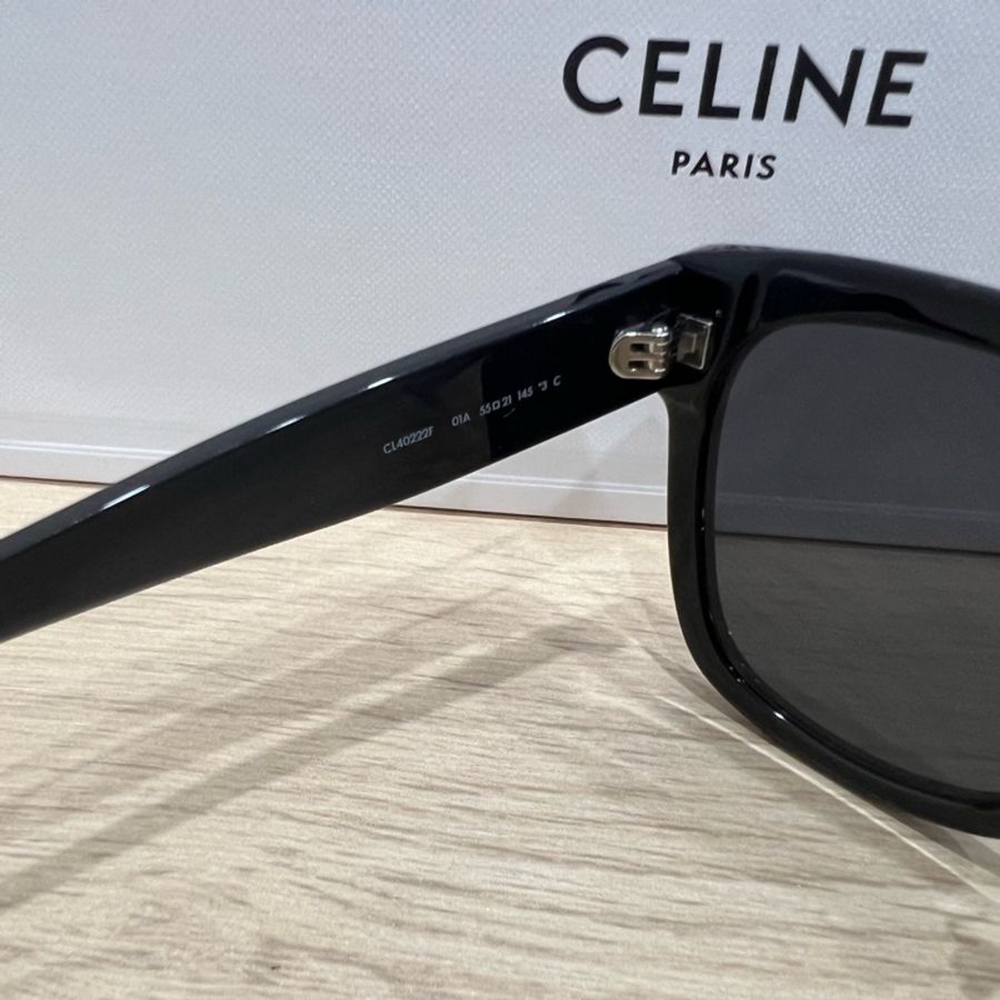 (已保留)(♥️♥️黑五特價)CELINE CL40222F 墨鏡 近全新 黑金 黑色 超美 triomphe凱旋門-5