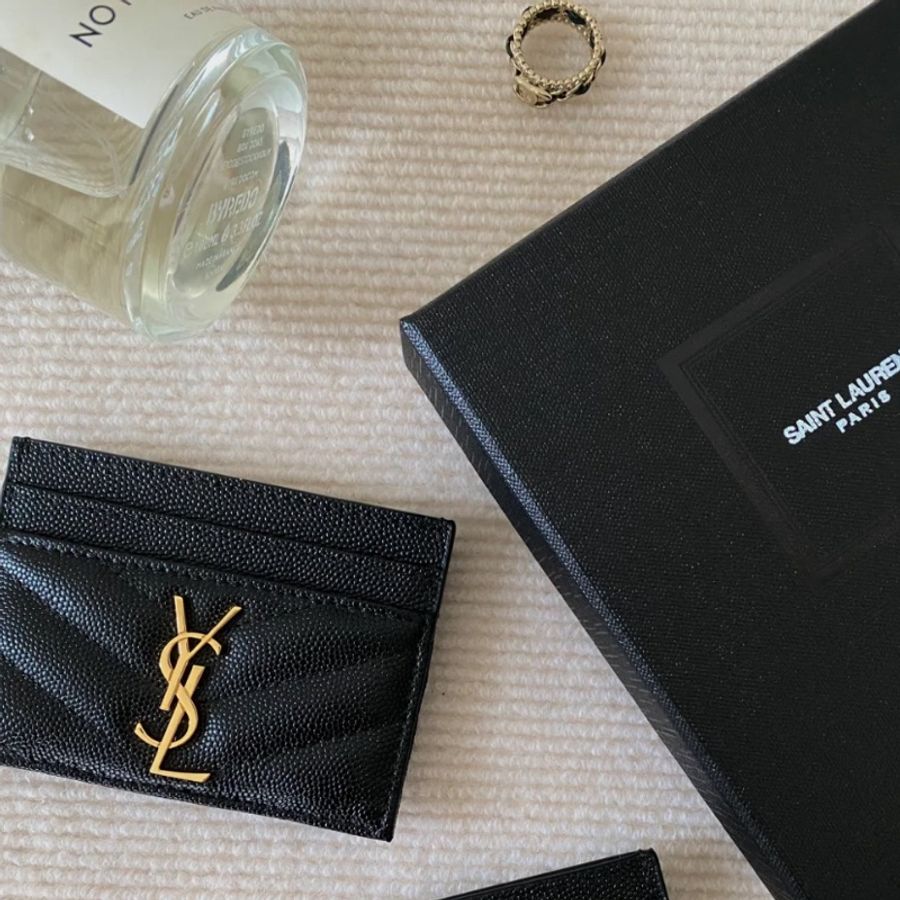 ✨ Ysl魚子醬黑金卡夾 全新品-0