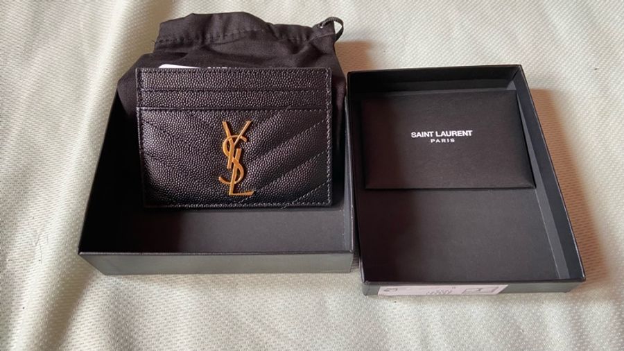 ✨ Ysl魚子醬黑金卡夾 全新品-4