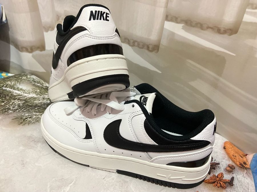 👟 Nike Gamma Force White Black 女 黑白 網美款熊貓鞋 休閒鞋 DX9176-100-2