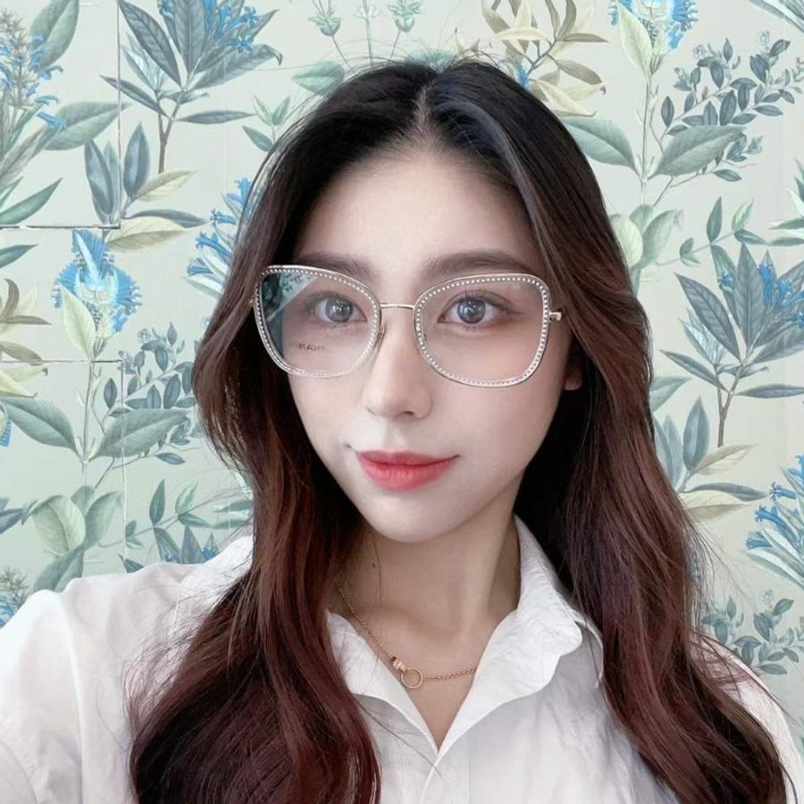 Chanel 水鑽光學眼鏡鏡架 可配度數-0