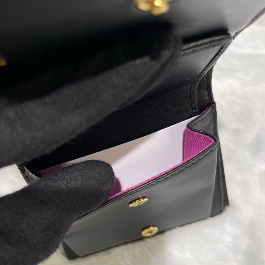 全新 CHANEL 荔枝皮對開短夾-6