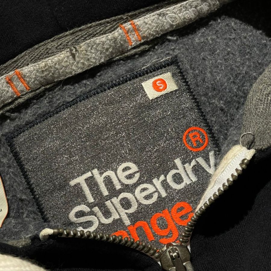 SUPERDRY 連帽 外套 深藍 #S號 厚款-2