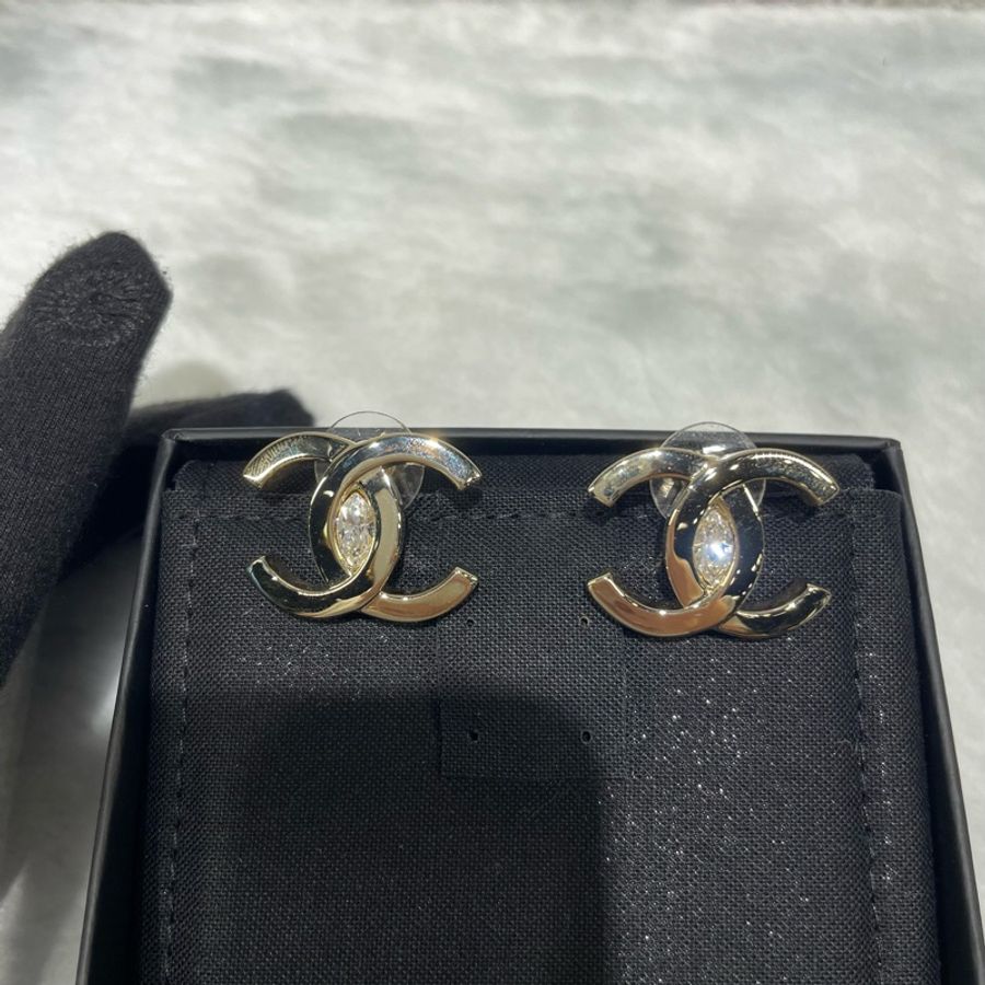 全新 CHANEL 大水鑽耳環-0