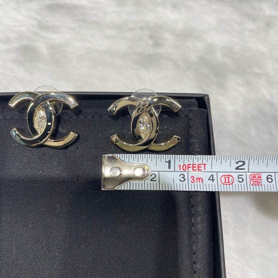 全新 CHANEL 大水鑽耳環-3