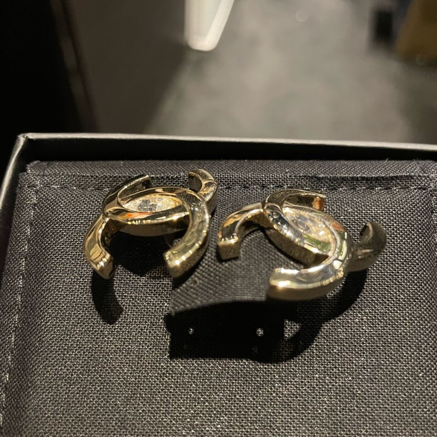 全新 CHANEL 大水鑽耳環-4
