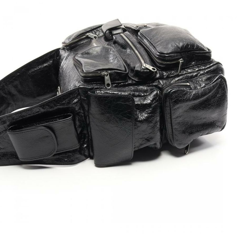 【日本直送】 BALENCIAGA BALENCIAGA SUPERBUSY LARGE SLING BAG 真皮肩包 黑色-5