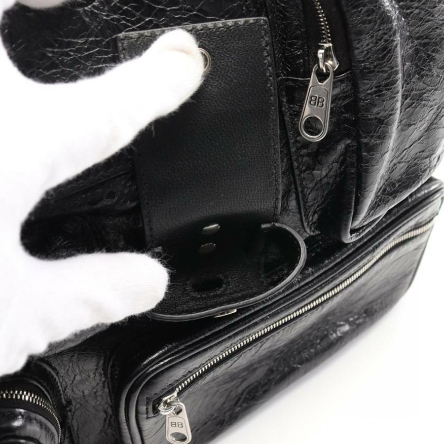 【日本直送】 BALENCIAGA BALENCIAGA SUPERBUSY LARGE SLING BAG 真皮肩包 黑色-9