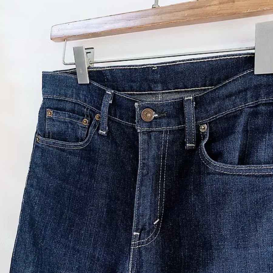 levis / 510 w30 深藍純素面反摺 男丹寧牛仔短褲自改古著vintage-2