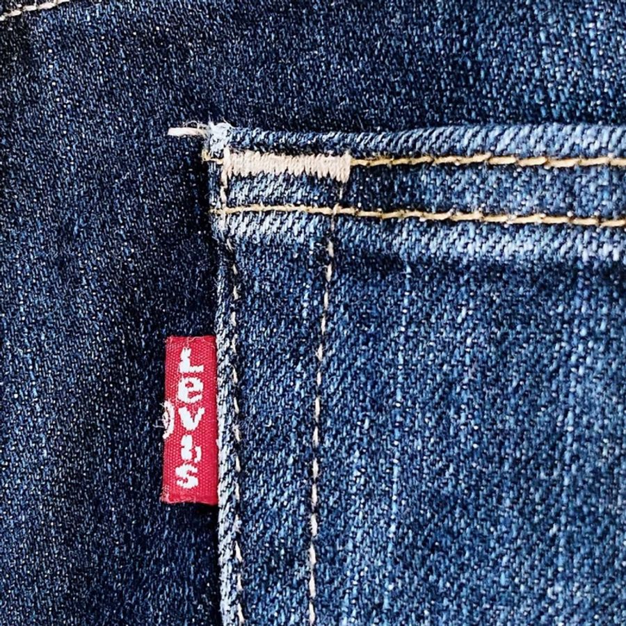 levis / 510 w30 深藍純素面反摺 男丹寧牛仔短褲自改古著vintage-6