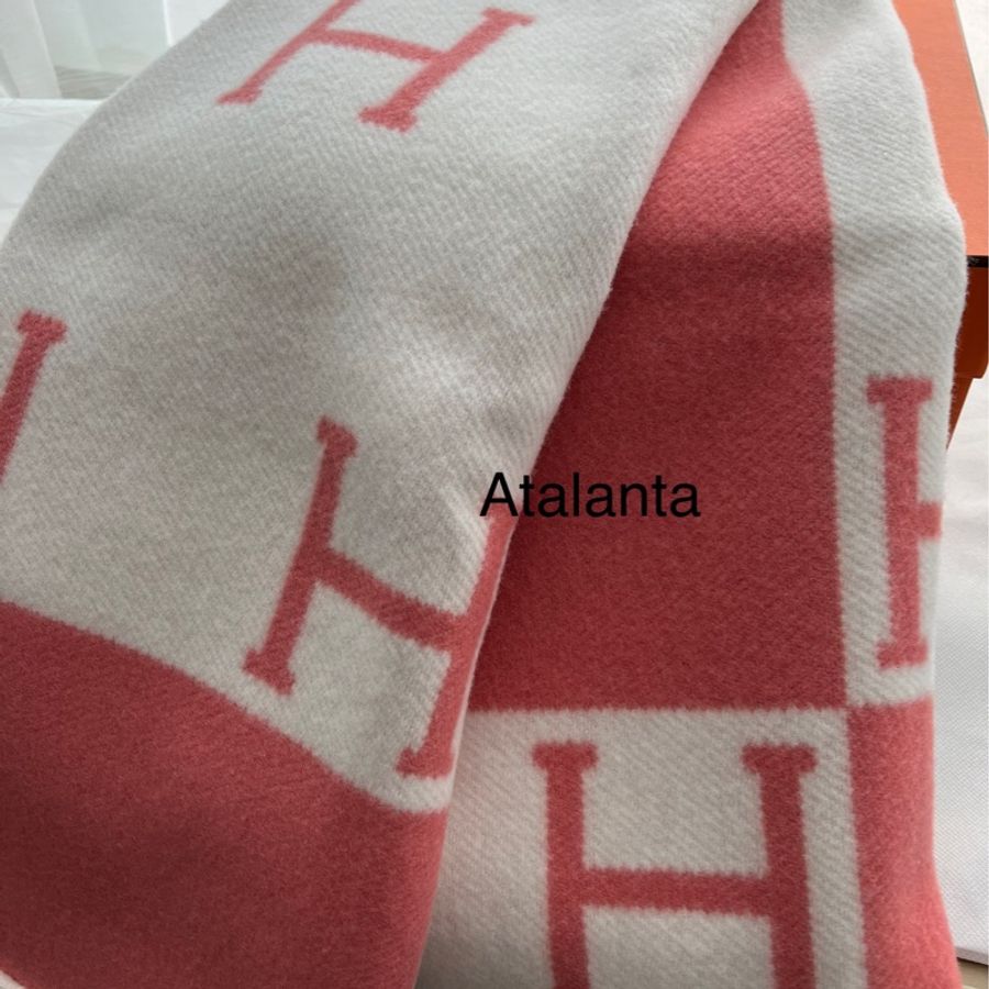 Hermès 愛馬仕全新Avalon 寶寶毯粉紅色-4