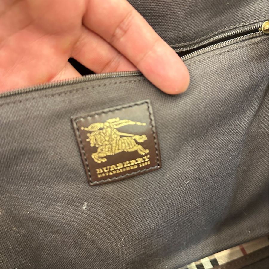 BURBERRY 戰馬格紋PVC托特包-8