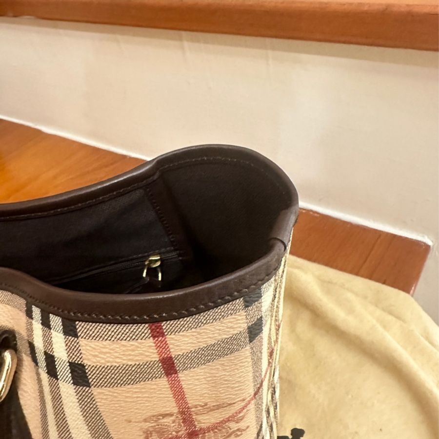 BURBERRY 戰馬格紋PVC托特包-9