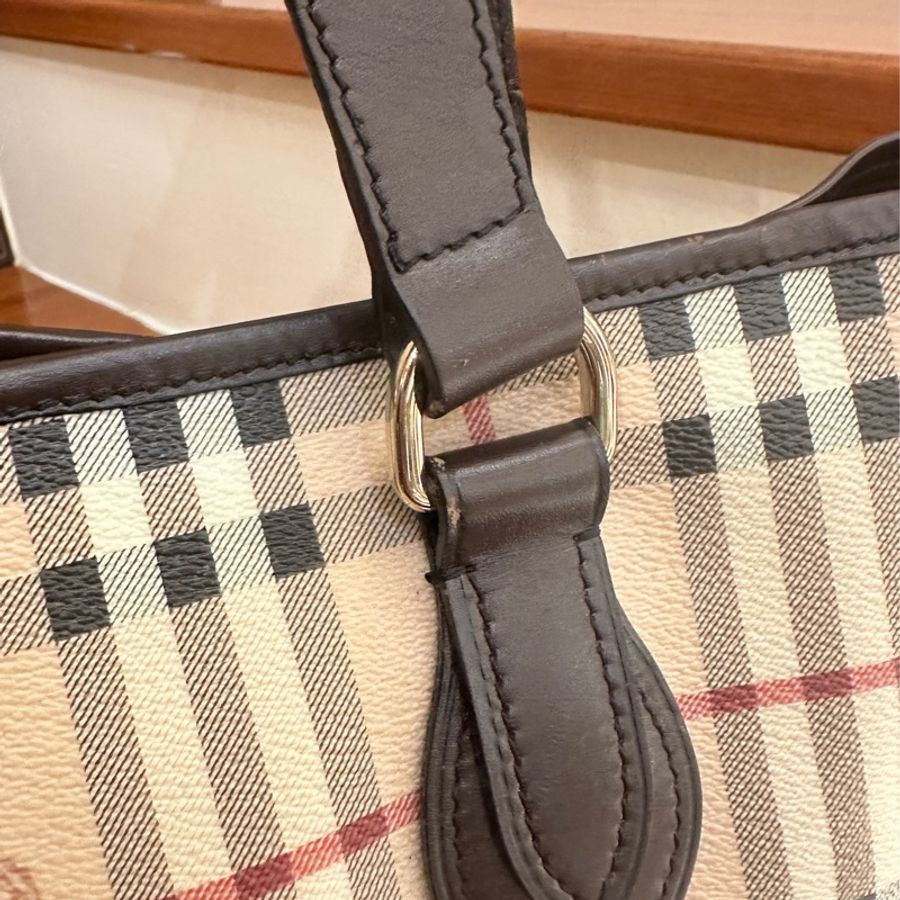 BURBERRY 戰馬格紋PVC托特包-11