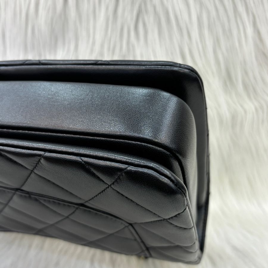 Chanel 黑羊皮金釦Trendy CC手提肩背兩用包Handle 25-8