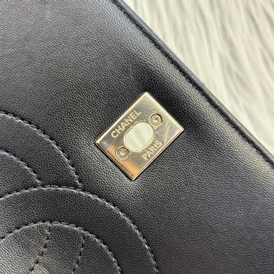 Chanel 黑羊皮金釦Trendy CC手提肩背兩用包Handle 25-20