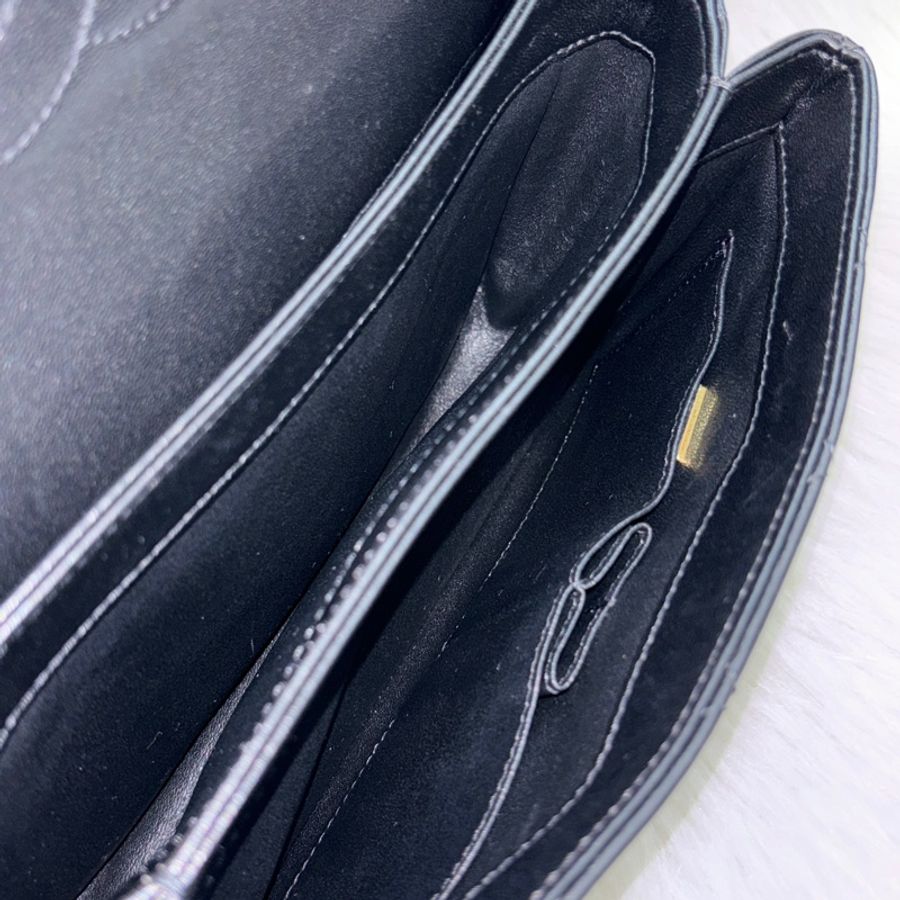 Chanel 黑羊皮金釦Trendy CC手提肩背兩用包Handle 25-23