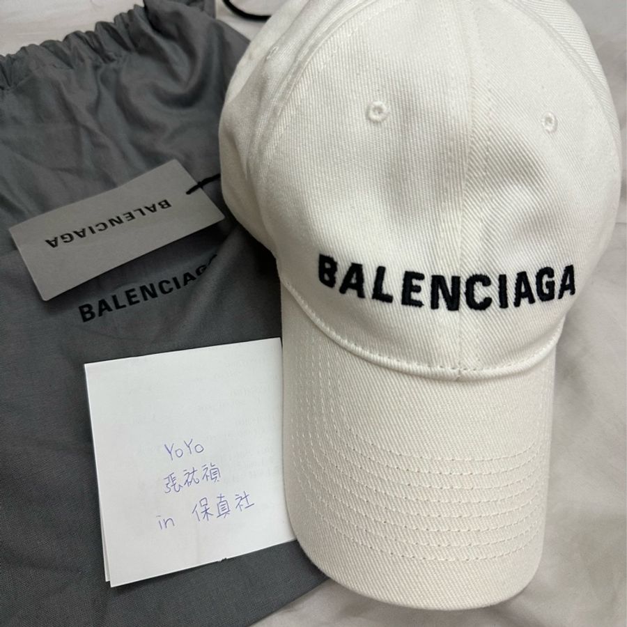 (已售出)全新正品專櫃購入BALENCIAGA巴黎世家白色帽子 可小議-4