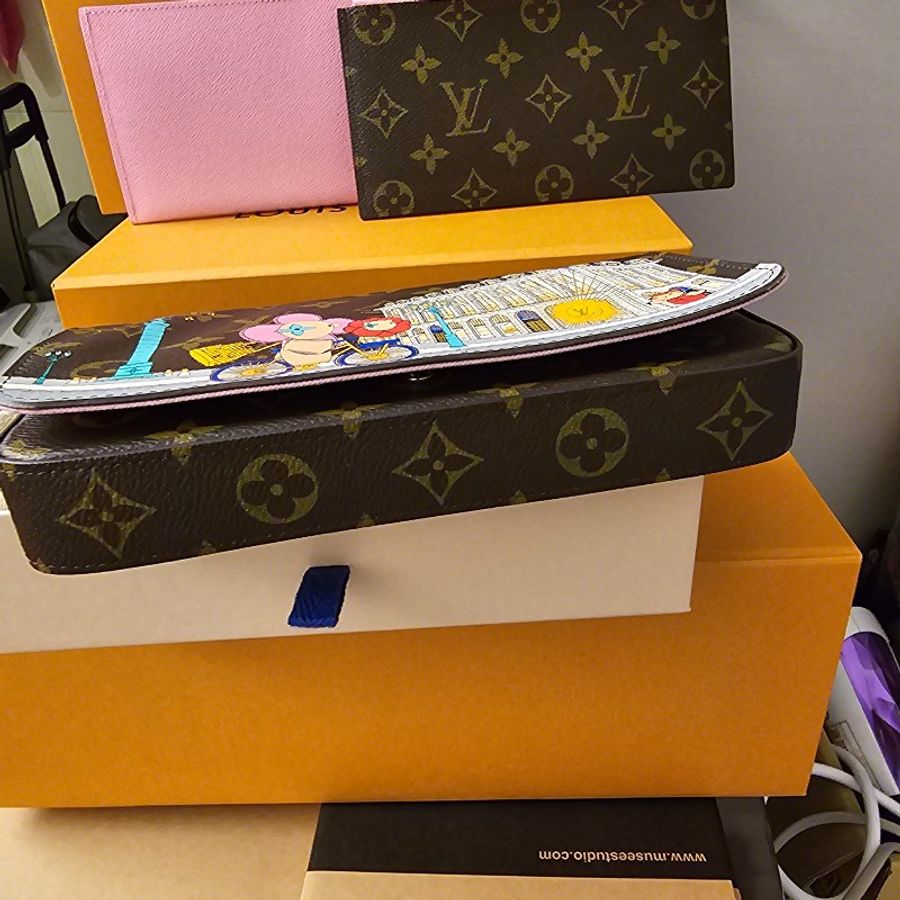 LV sogo復興館購入 絕版聖誕巴黎凡登廣場款WOC 晶片款-12