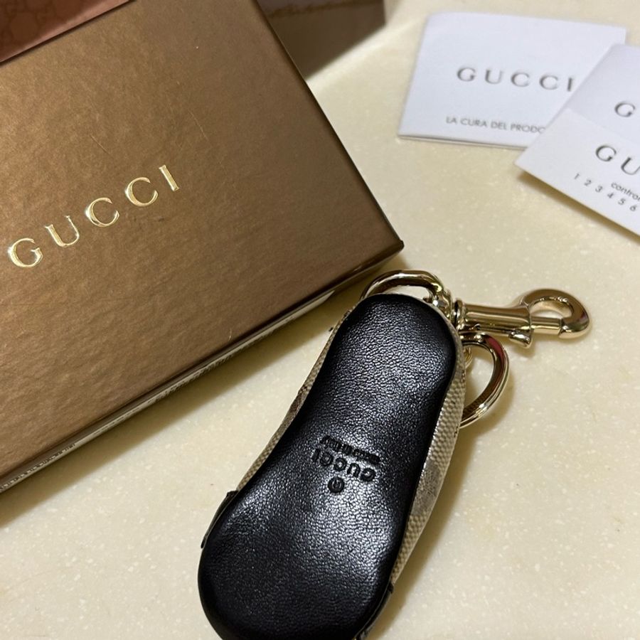 GUCCI 古馳 絕版蛇皮鑰匙圈-3