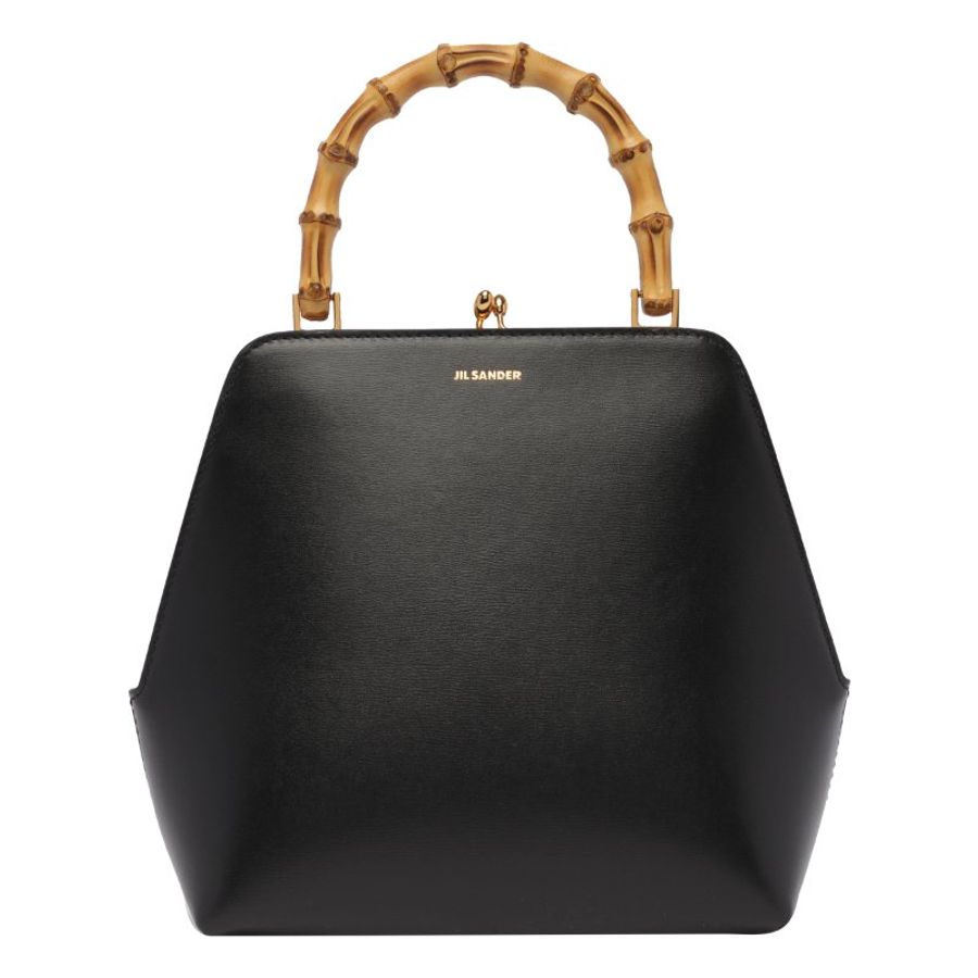 "限時降價"-Jil Sander Square Goji Bamboo 竹節包 黑色《當季專櫃正售★全新商品 》-15