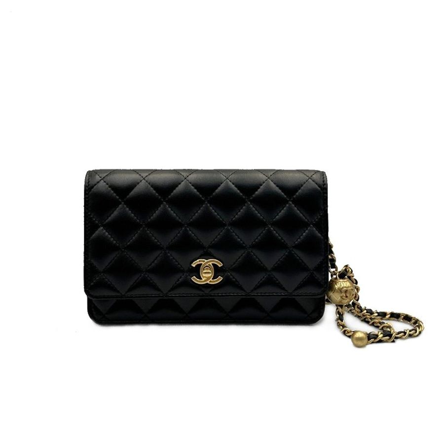 CHANEL 經典羊皮WOC - 金球黑金-1