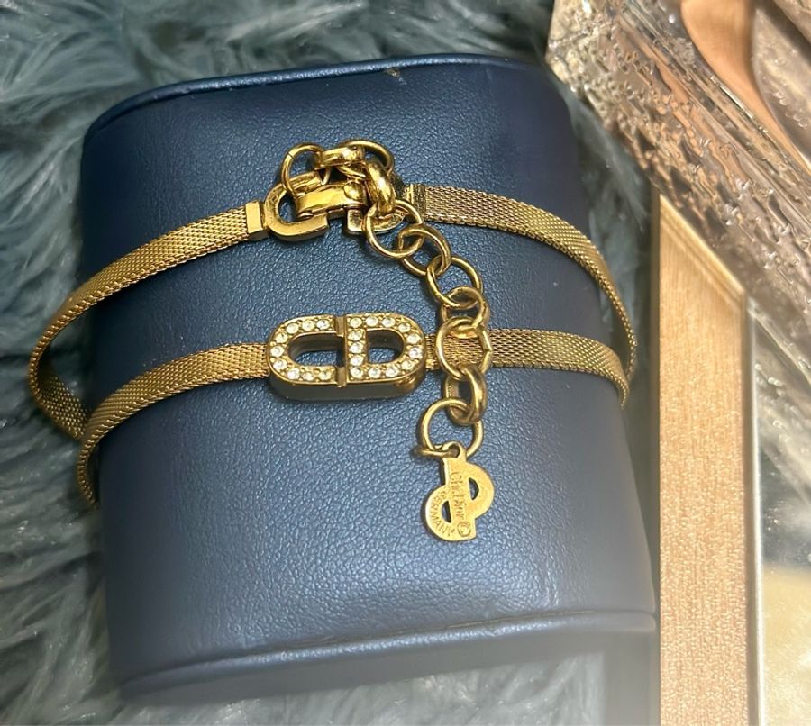 🔥稀有釋出🔥#Dior #vintage #短鏈 #鎖骨項鍊 #脖頸鍊鍍24k金 重工設計 超美古董飾品💕-19