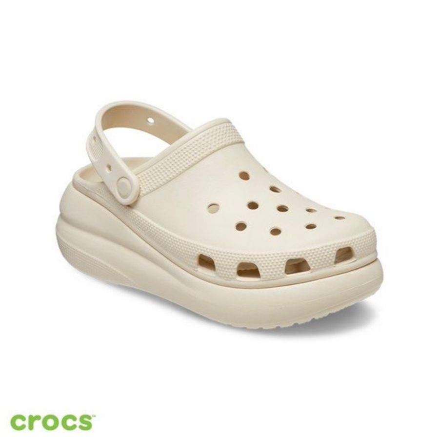 全新🧀️ Crocs Classic Crush Clog 泡芙奶茶洞洞鞋-1