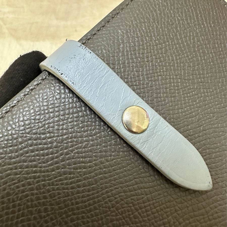 CELINE 雙拼色,藍灰牛皮皮夾-35