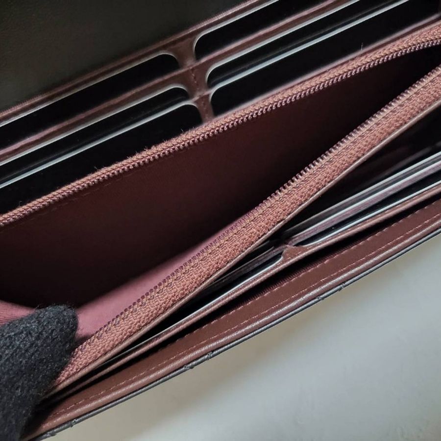 Chanel 香奈兒 2.55黑金口蓋 揉製牛皮長夾-3