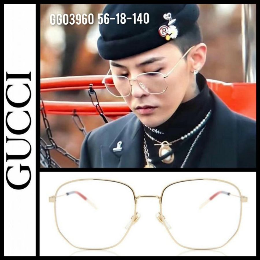 【現貨】GUCCI【可刷卡分期】古馳 GG0396O 金色 光學眼鏡 藝人同款 徐若瑄同款 魏瓔珞同款 GD權志龍同款-0