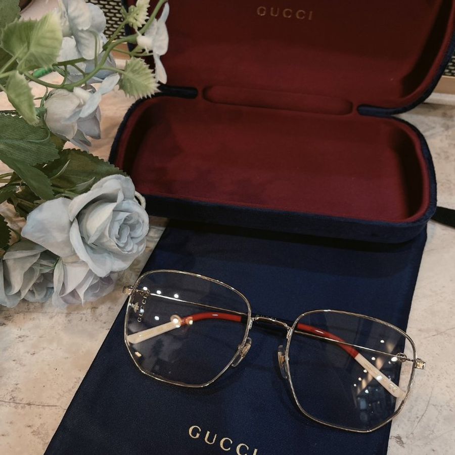 【現貨】GUCCI【可刷卡分期】古馳 GG0396O 金色 光學眼鏡 藝人同款 徐若瑄同款 魏瓔珞同款 GD權志龍同款-8