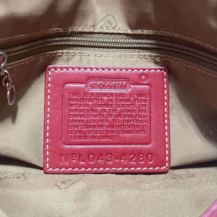 Coach Vintage Red Leather Crossbody Bag 中古熱門款 4280 小號 單肩包 肩背包 側背包 古著 Y2K-6