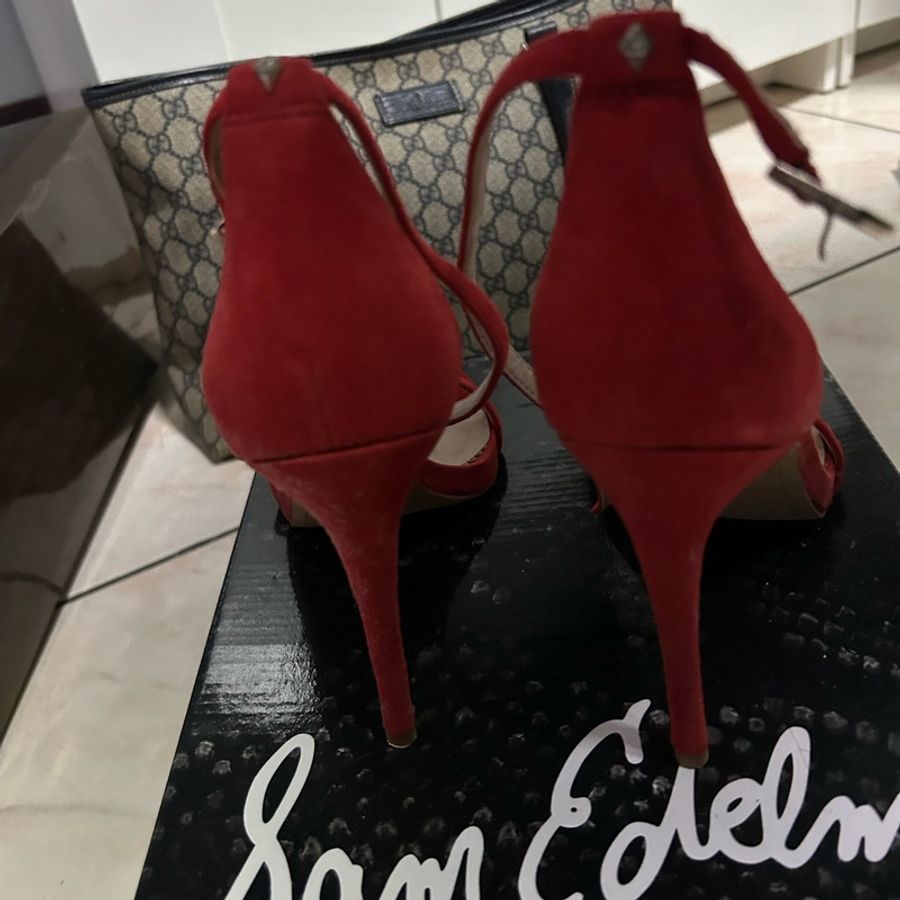 Sam Edelman Arielle紅色高跟鞋-8