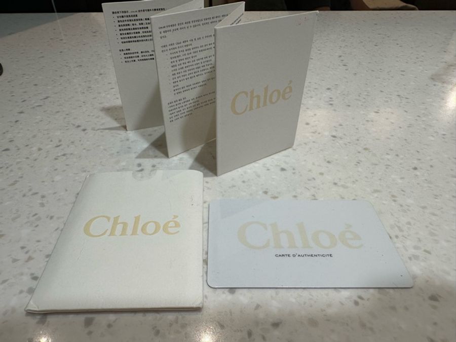 Chloe Marcie 紋理皮革單肩包 馬鞍包 中號 黑色-21