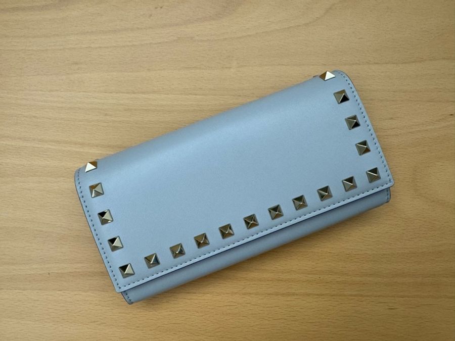 全新 valentino garavani rockstud long wallet 長夾-3