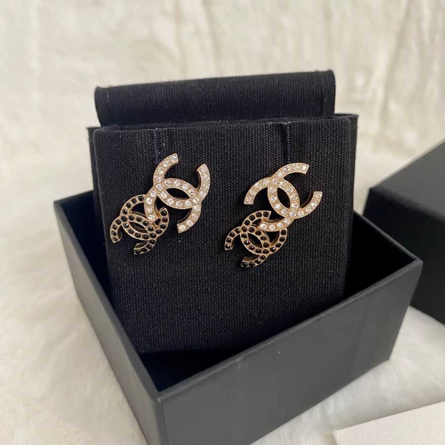 chanel 香奈兒 雙c logo 耳環-2