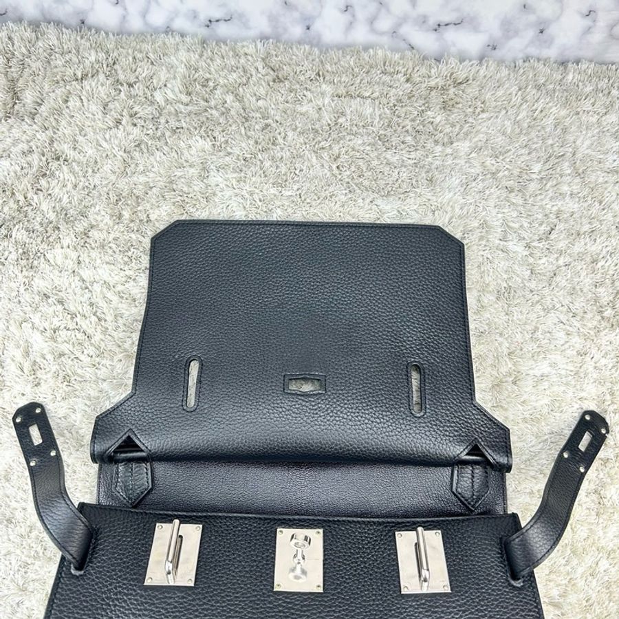 Hermes 愛馬仕 Jypsiere 吉普賽 31 T刻 黑銀 ⭕️近新閒置品⭕️超美⭕️超甜⭕️-17