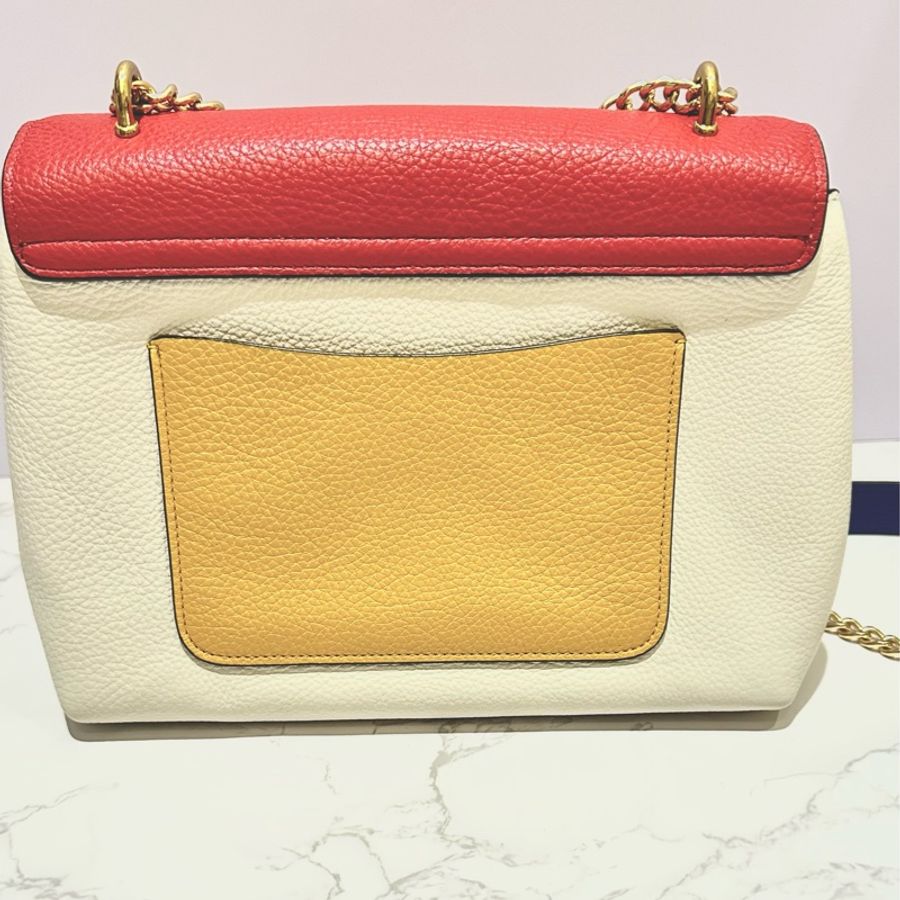 Coach Tammie Shoulder Bag拚色鏈條單肩斜挎包-2