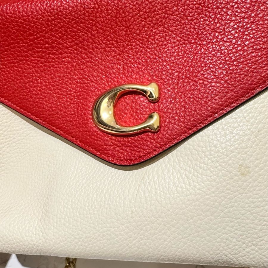 Coach Tammie Shoulder Bag拚色鏈條單肩斜挎包-6