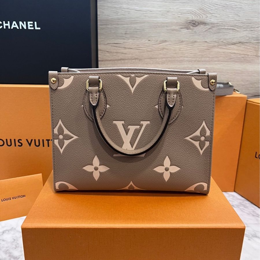 LV On The Go PM 芯片款 斑鳩灰色/奶油色 灰色-3