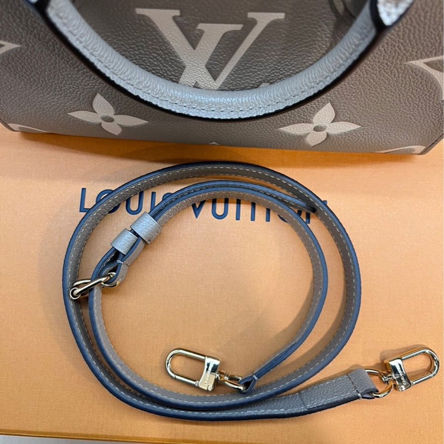 LV On The Go PM 芯片款 斑鳩灰色/奶油色 灰色-40
