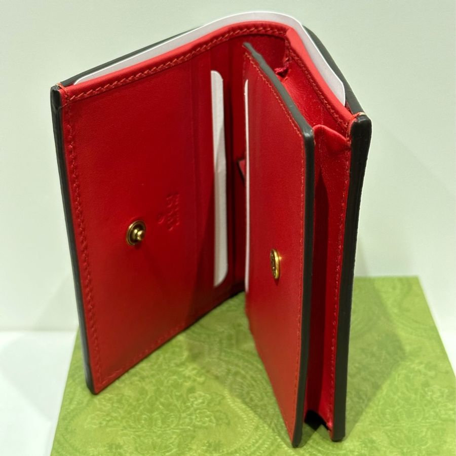 GUCCI GG SUPREME CARD CASE WALLET WITH CHERRIES-5